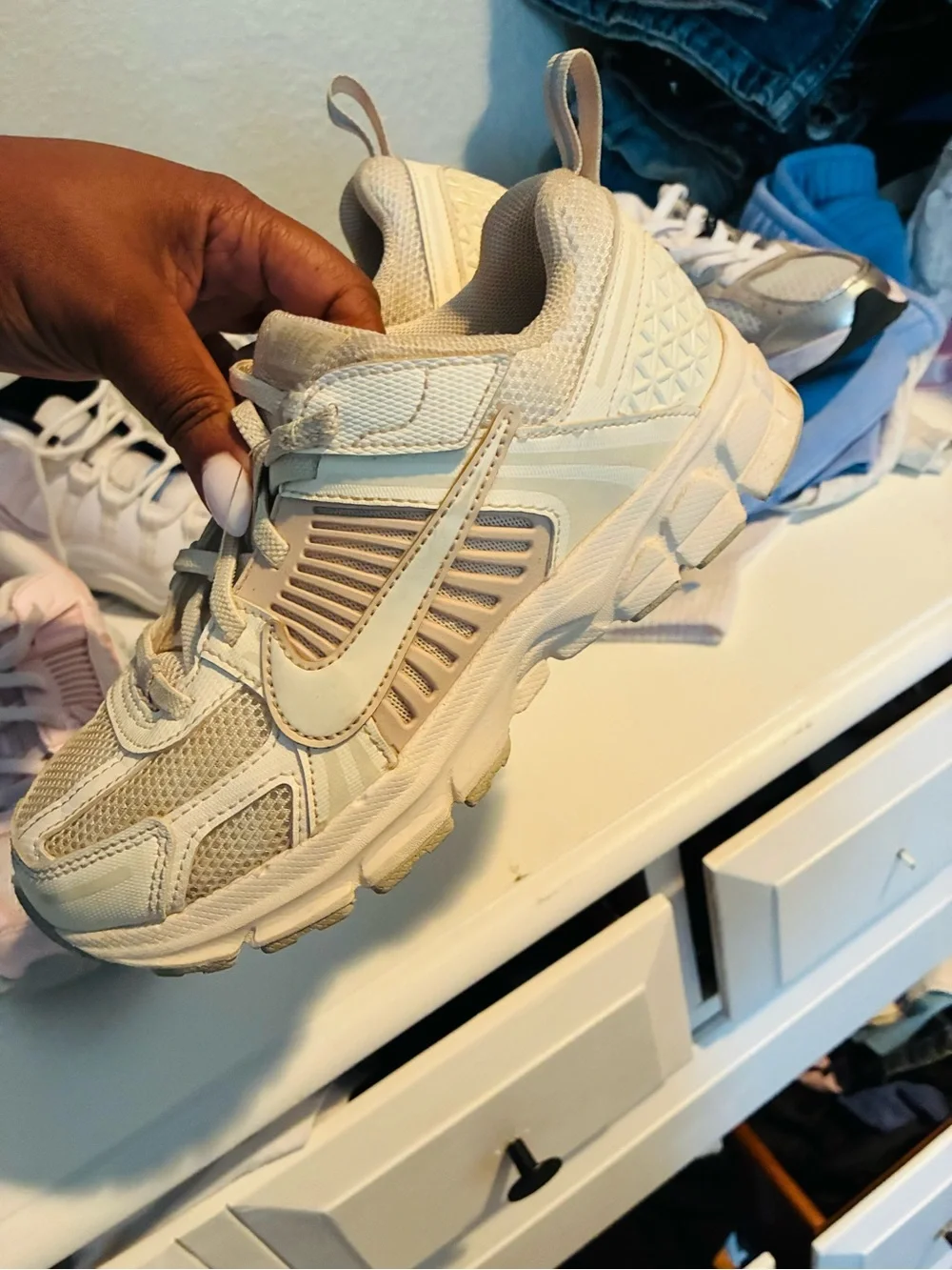 Nike Kids Cream/Tan Mesh Athletic Sneakers